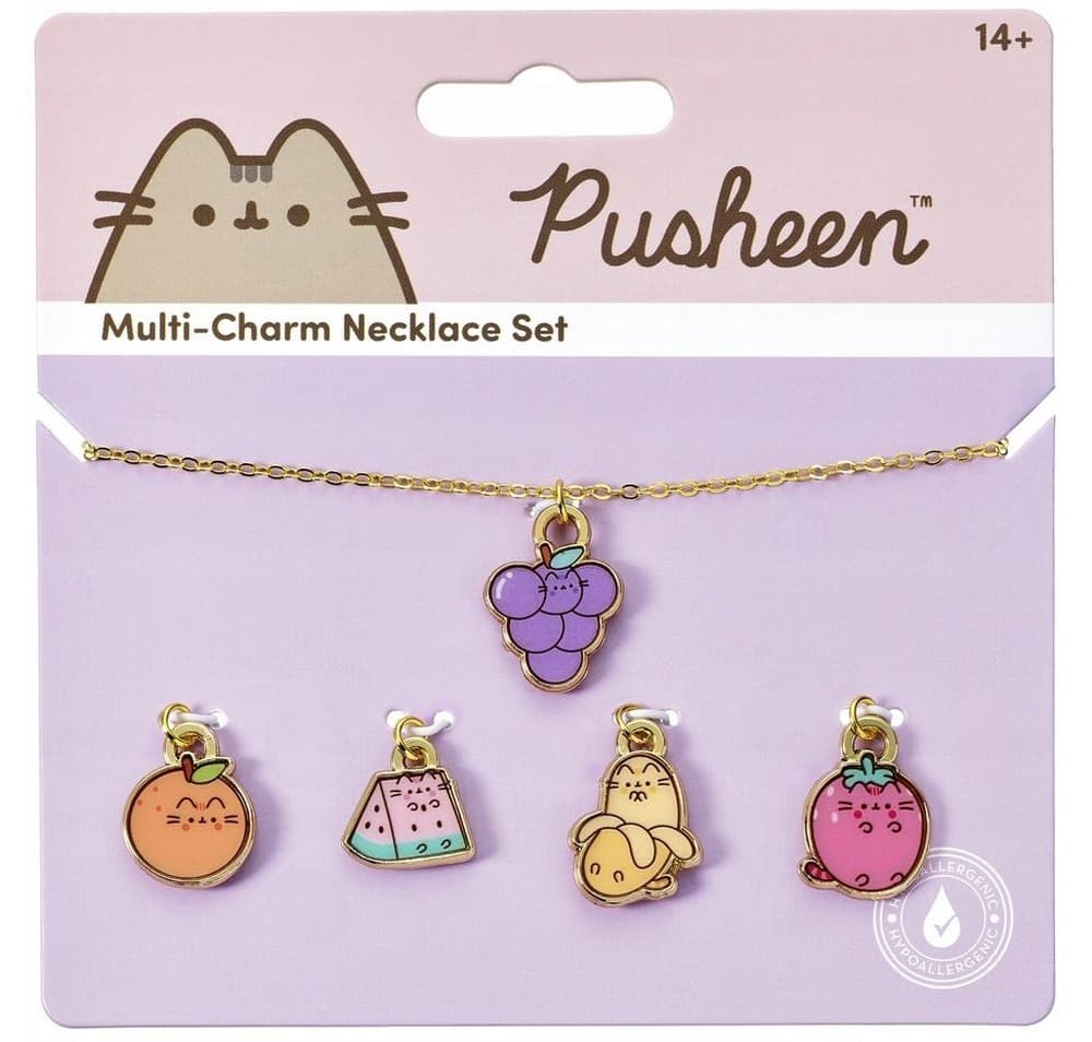 Pusheen Naszyjnik Owocowe Zawieszki