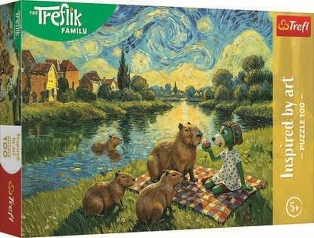 Puzzle 100 Karmienie kapibar