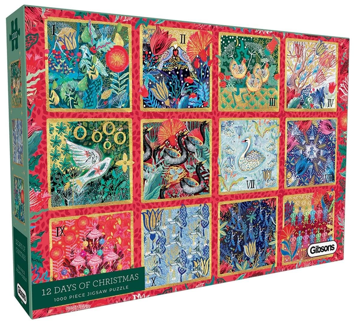 Puzzle 1000 12 dni świąt Bożego Narodzenia Gibsons