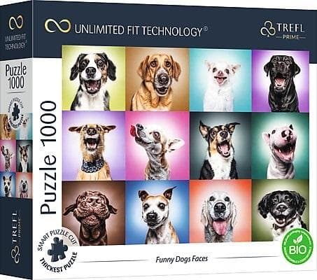 Puzzle 1000 elementów Funny Dogs Faces Trefl