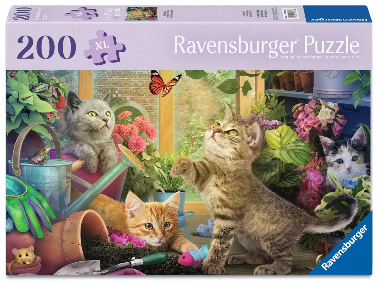Puzzle 200 elementów Cheeky Cats Ravensburger Feel Well & Puzzle