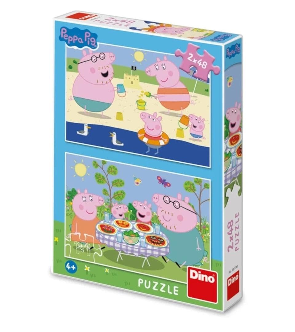 Puzzle Świnka Peppa Wakacje 2x48 elementów