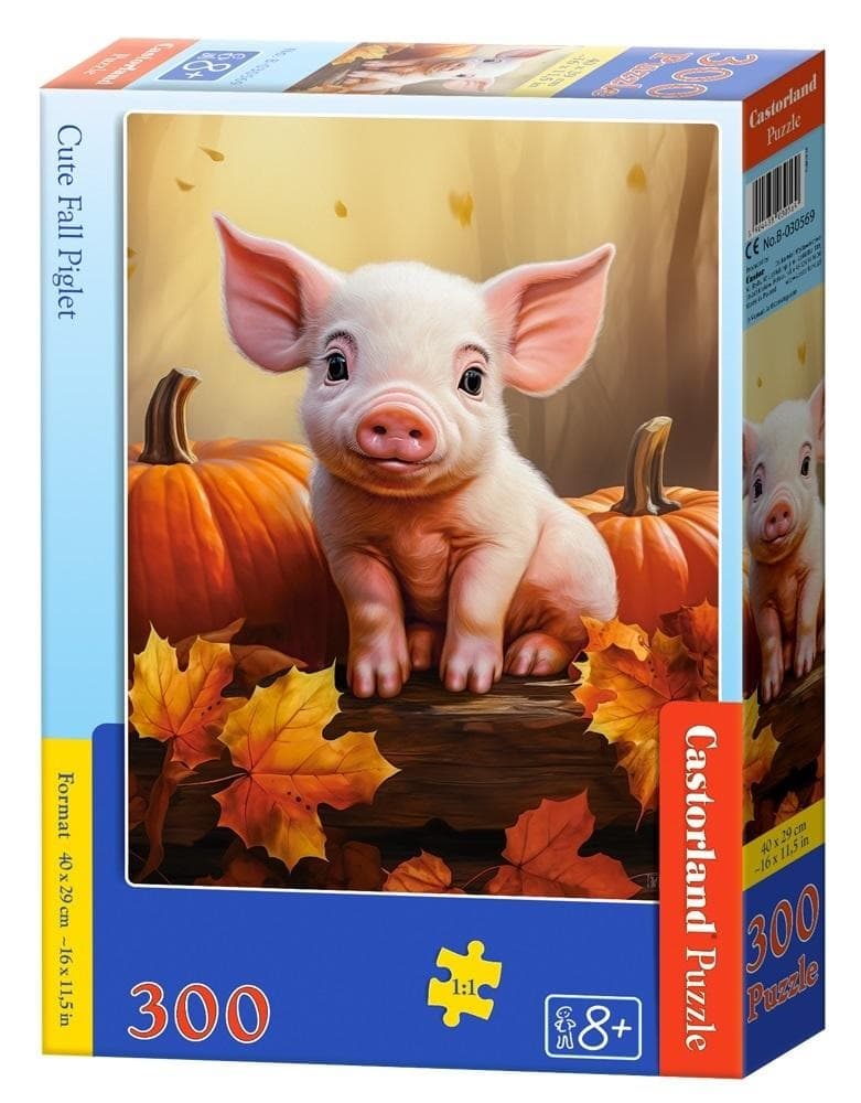 Puzzle 300 elementów Uroczy Jesienny Prosiaczek
