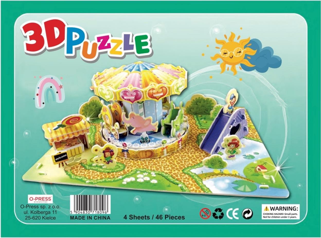 Puzzle piankowe 3D Cyrk 46 elementów