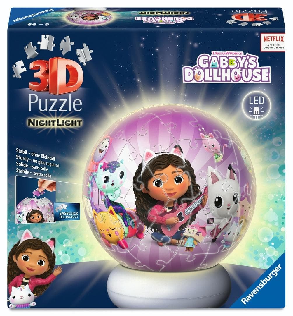 Puzzle 3D NightLight Gabby's Dollhouse 54 elementy