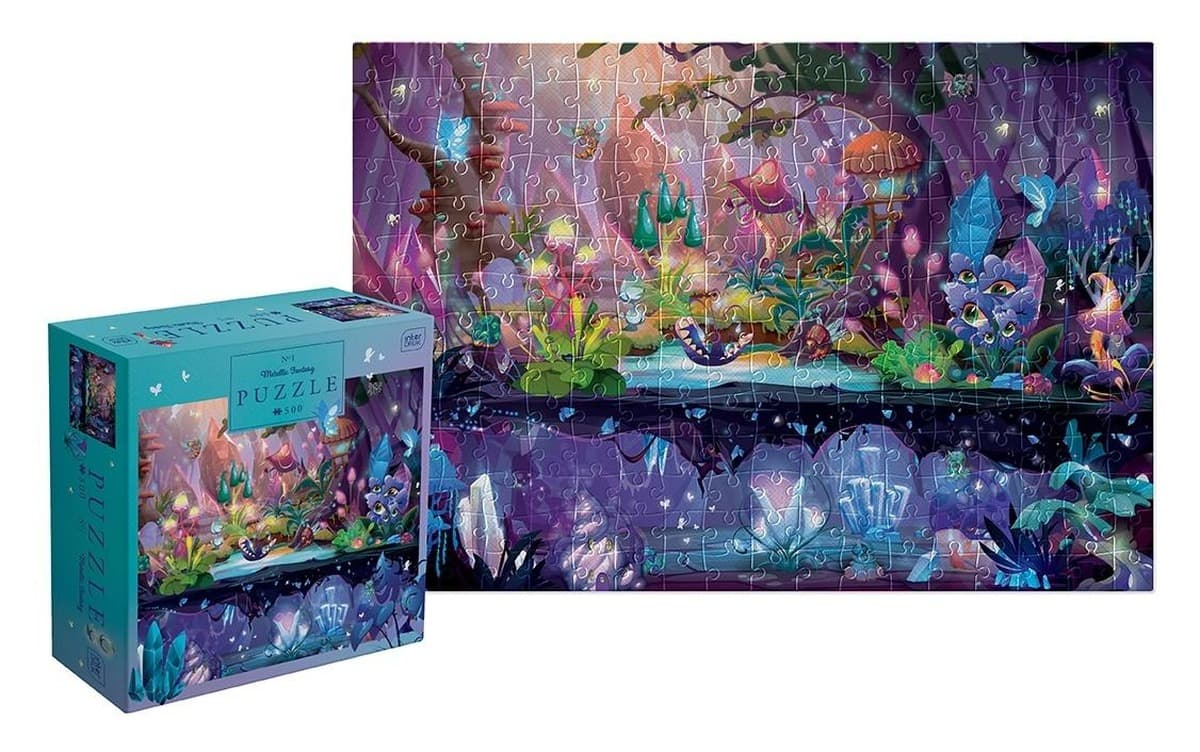 Puzzle 500 elementów Metallic Fantasy Magic Forest Interdruk