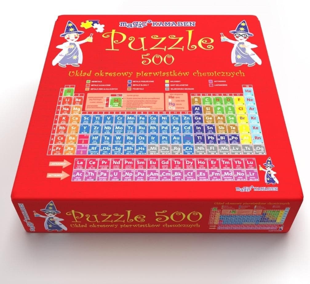 Puzzle 500 elementów z układem okresowym pierwiastków
