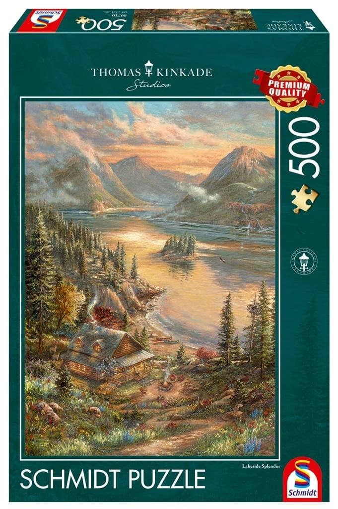 Puzzle 500 Thomas Kinkade Nad jeziorem