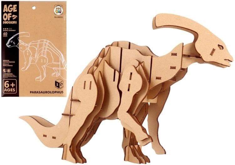 Puzzle drewniane 3D Dinozaur Parazaurolof 40 elementów