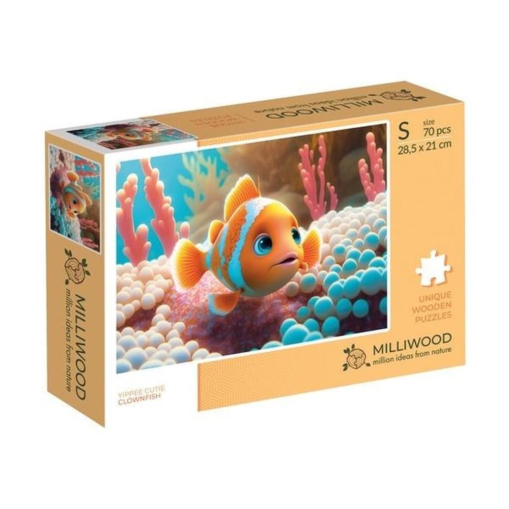 Puzzle Drewniane Yippee Cutie Rybka 70 Elementów