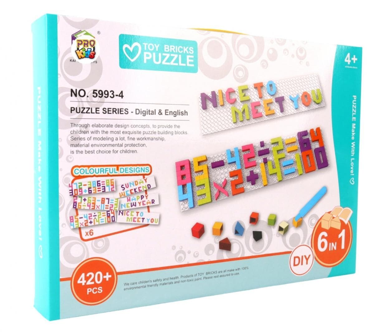 Puzzle klocki edukacyjne układanka 420 elementów