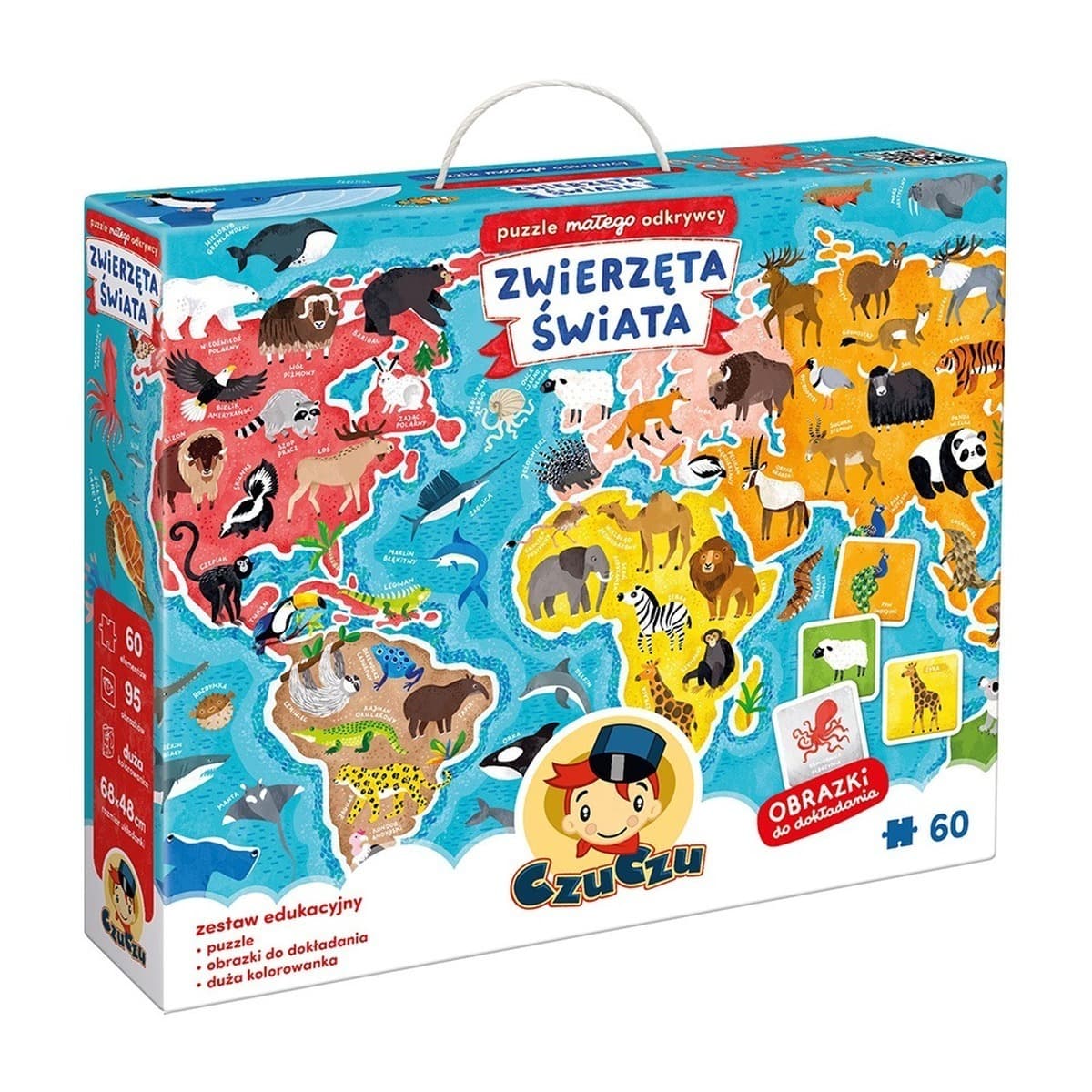 Puzzle małego odkrywcy Zwierzęta Świata CzuCzu