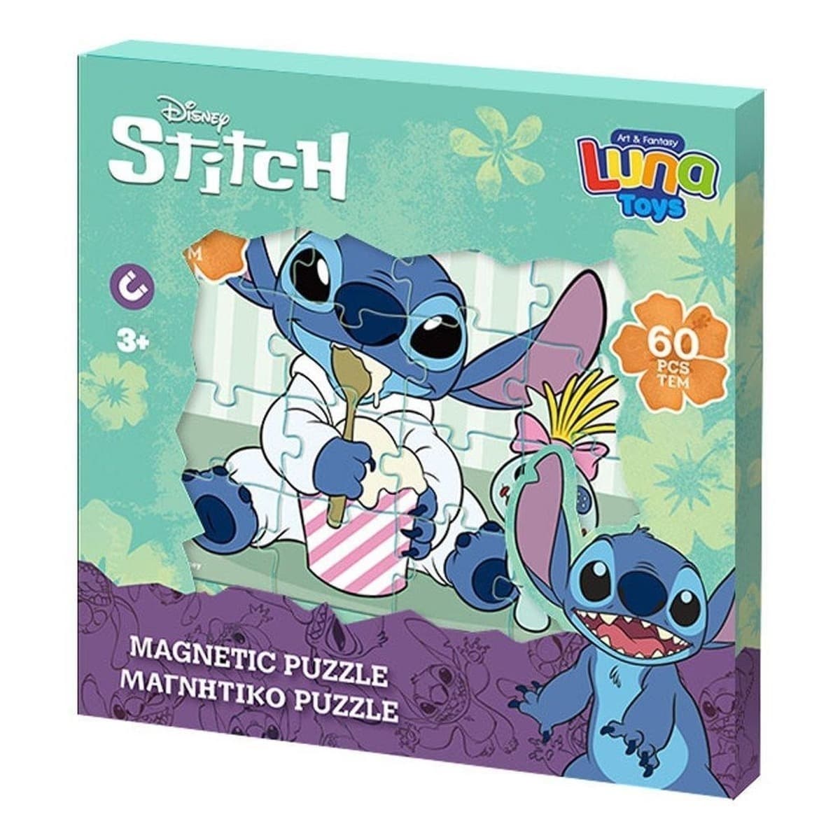 Puzzle Magnetyczne Lilo & Stitch 60 elementów