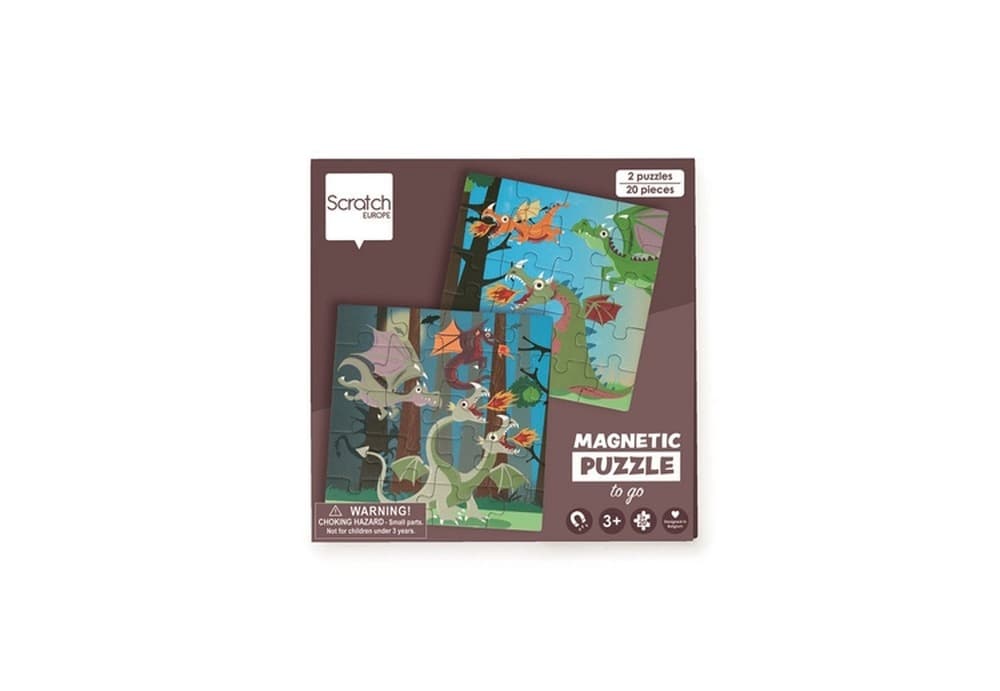 Puzzle magnetyczne Smoki 40 elementów Scratch