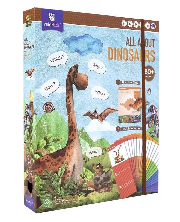 Puzzle Magnetyczne Dinozaury Edukacyjne dla Dzieci