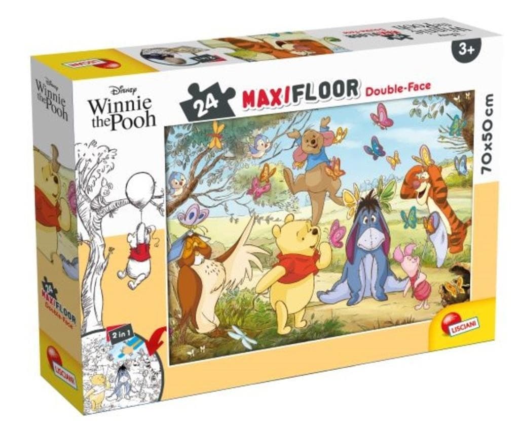Puzzle podłogowe dwustronne Maxi 24 elementy Kubuś Puchatek