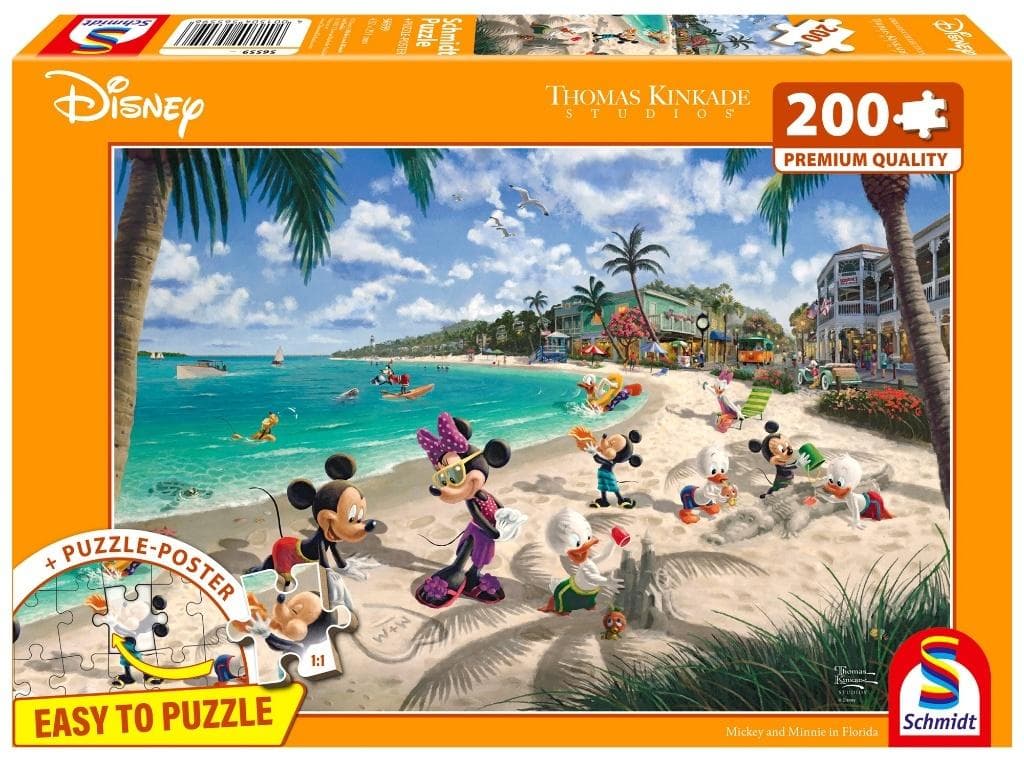 Puzzle Thomas Kinkade Myszka Miki i Minnie na Florydzie 200 elementów