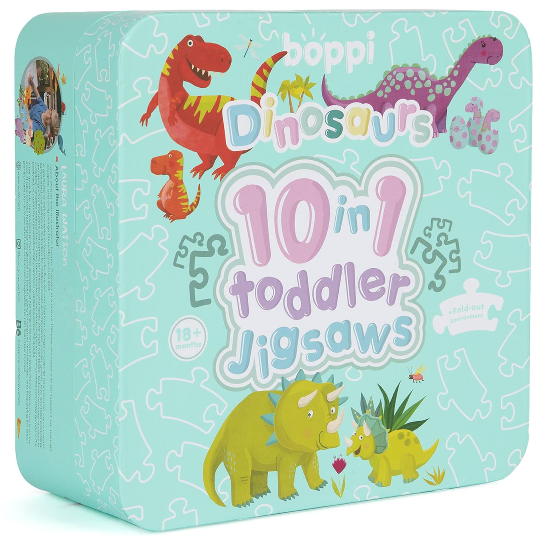 Boppi Puzzle progresywne Dinozaury 10w1 30 elementów