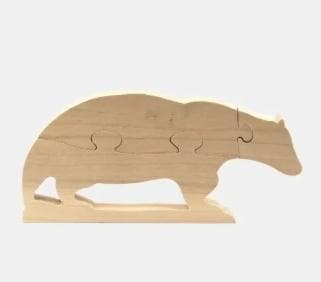 Puzzle przestrzenne Borsuk 3D drewniane wymiary 163x163 mm