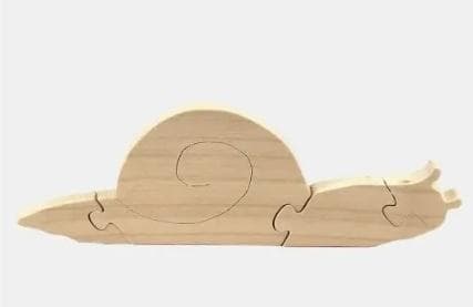 Puzzle przestrzenne Ślimak z drewna topolowego 3D PULS-ART