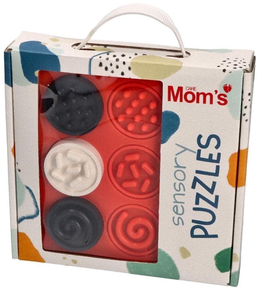 Puzzle sensoryczne kółeczka kontrastowe dla niemowląt