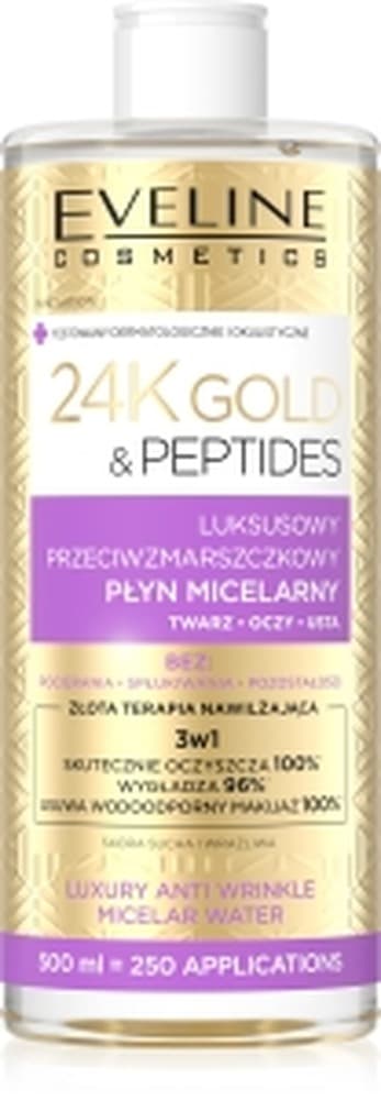 Eveline Płyn micelarny 24K Gold & Peptide do demakijażu 500 ml