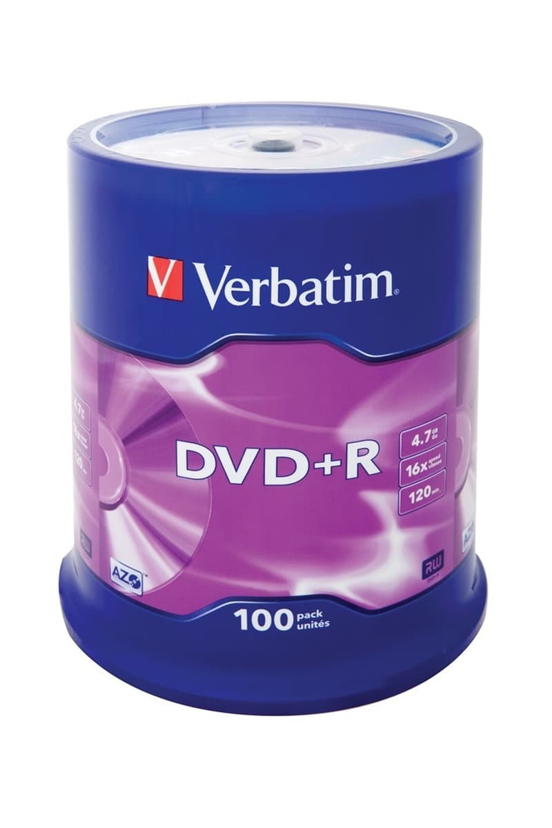Płyta DVD Verbatim 4,7 GB 16x 100 sztuk Cake Box