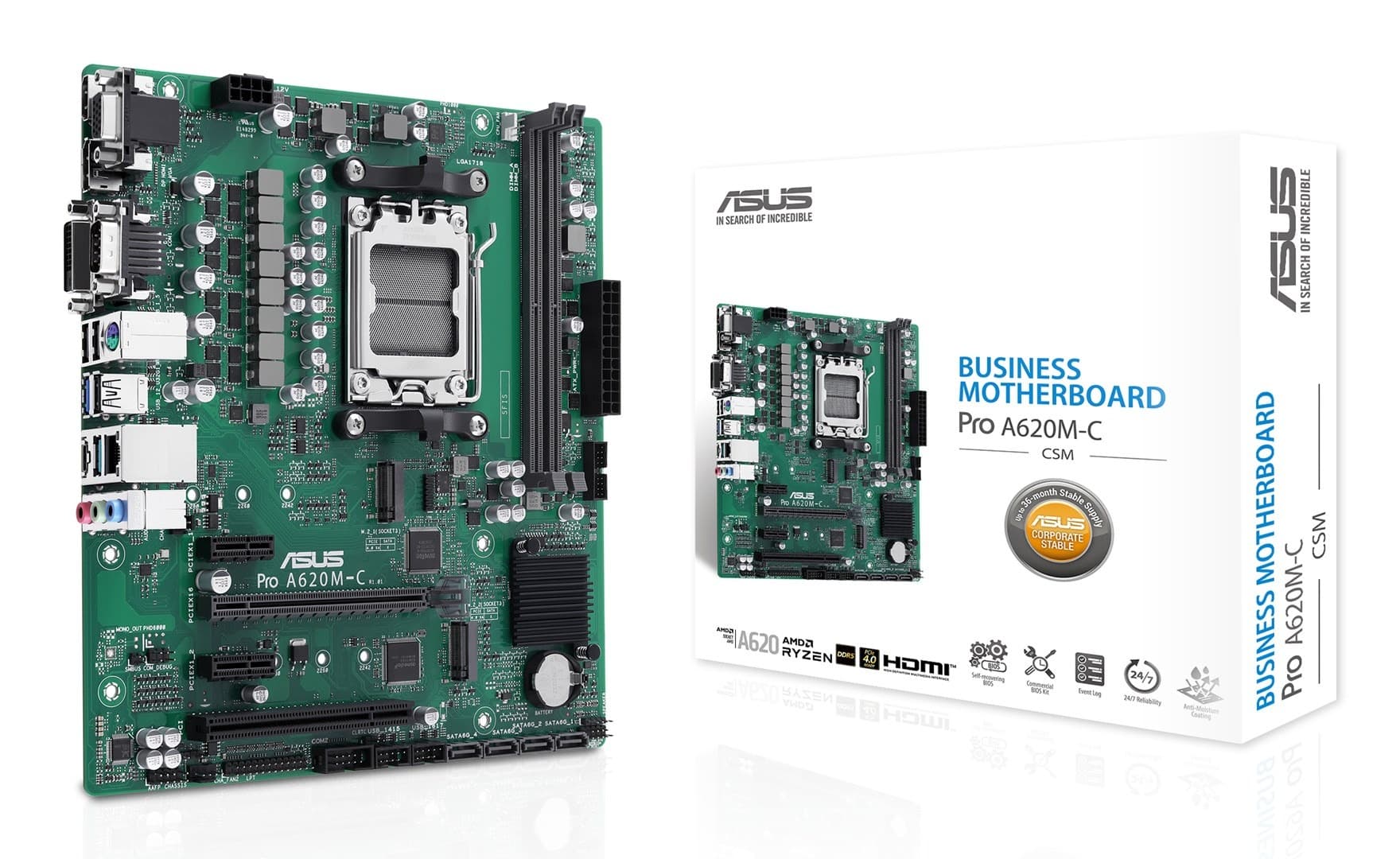 Płyta główna ASUS PRO A620M-C-CSM AMD A620 AM5 Micro-ATX