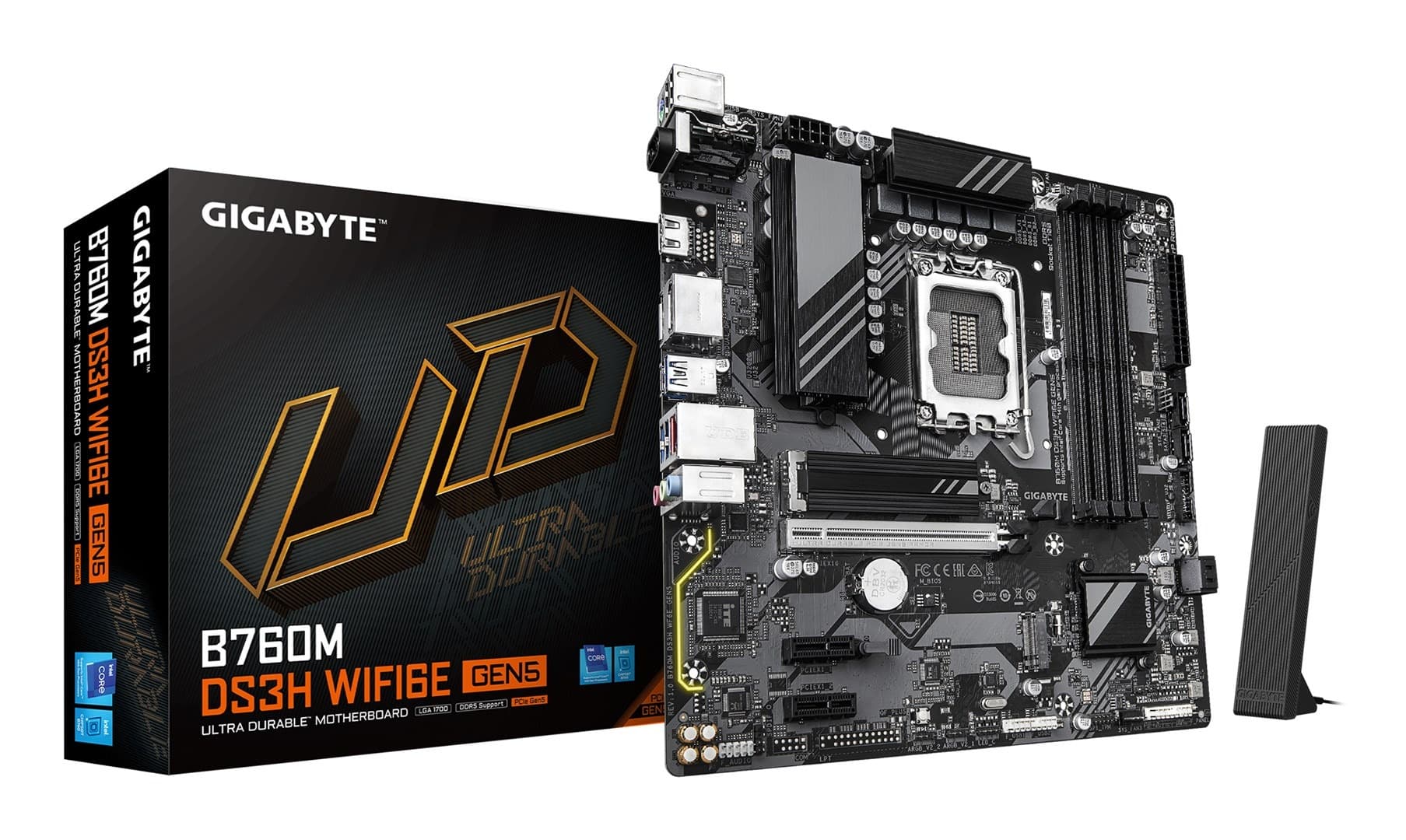 Płyta główna GIGABYTE B760M DS3H WIFI6E GEN5 Intel B760 Express LGA 1700 micro ATX