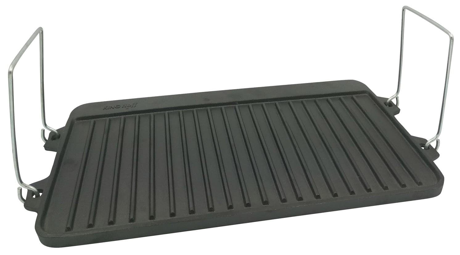 Kinghoff płyta grillowa żeliwna dwustronna 44 x 24 x 2 cm