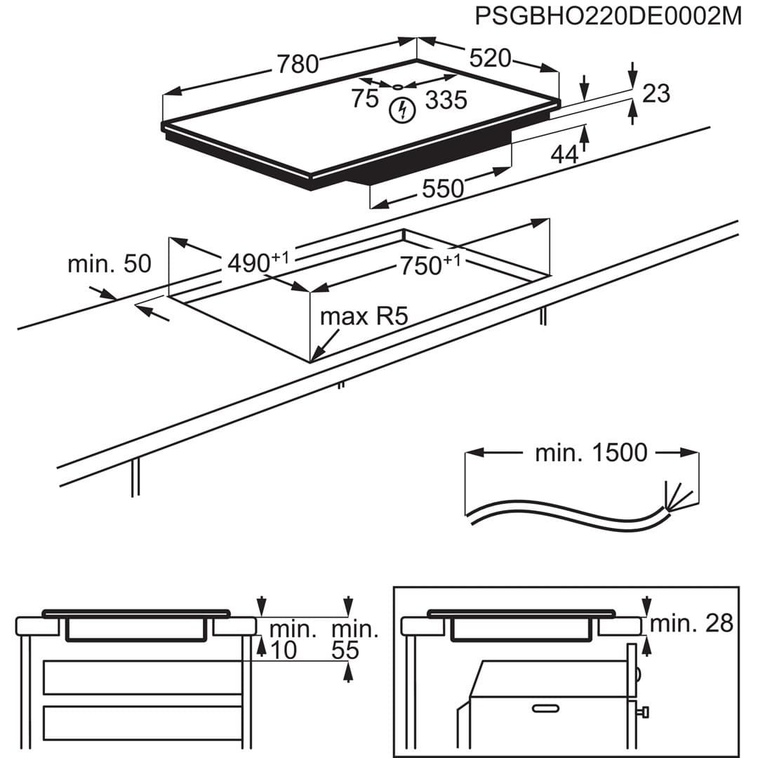 Płyta indukcyjna Electrolux z funkcją Hob2Hood 80 cm