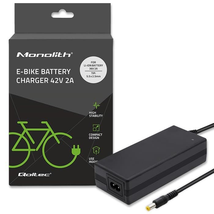 Qoltec Ładowarka do baterii rowerów elektrycznych 36V 42V 2A
