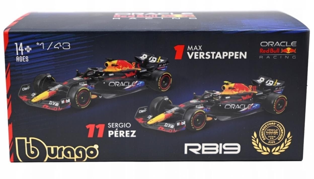 Bolid F1 Oracle Red Bull Racing RB19 Sergio Perez 1:43 Austin 2023 Bburago