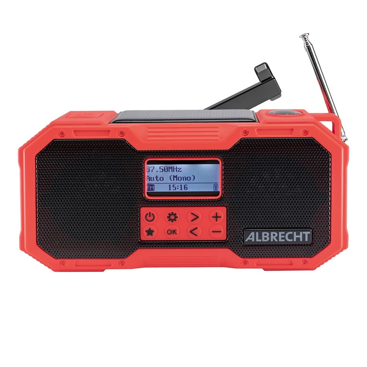 Radio Albrecht DR 112 DAB+ z korbą, panelem solarnym i powerbankiem