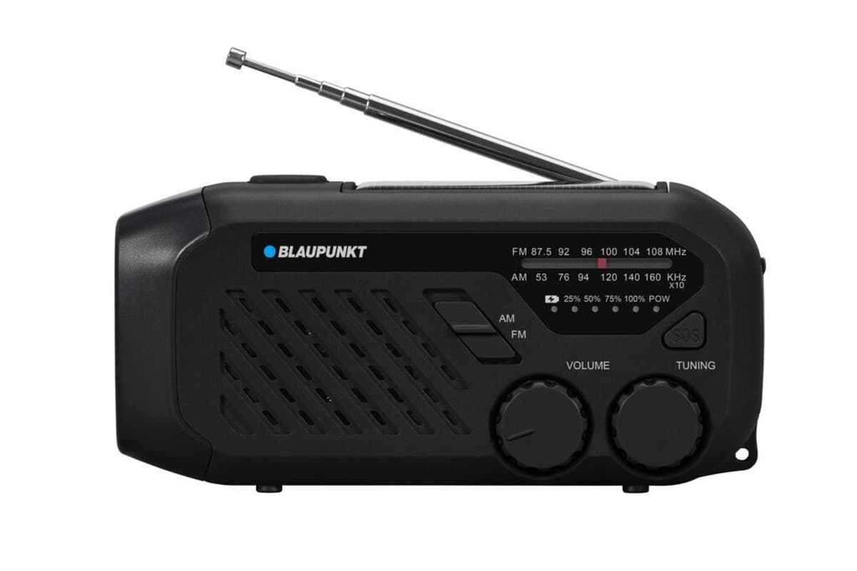 Radio przenośne Blaupunkt ER10 FM AM z latarką LED i panelem solarnym