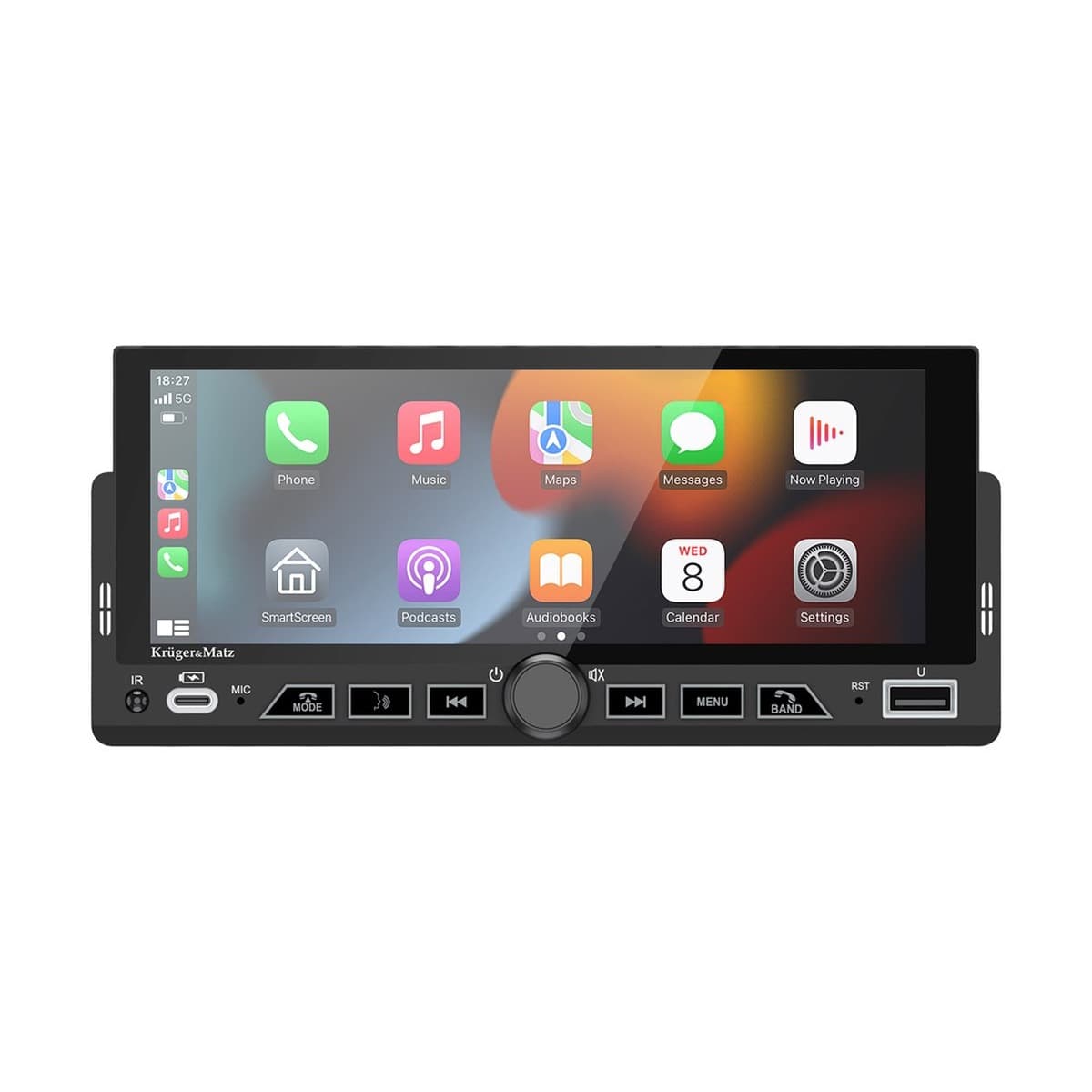 Radio samochodowe 1DIN Kruger&Matz KM2017 CarPlay Android Auto