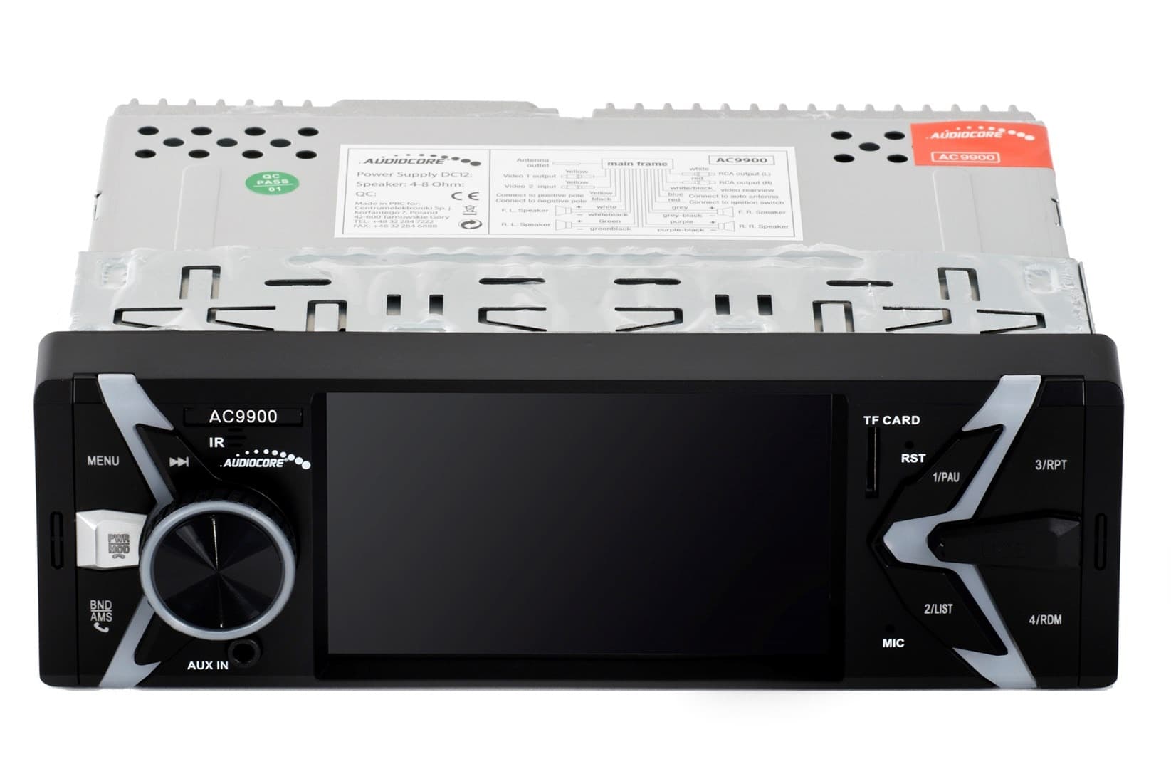 Radio samochodowe AUDIOCORE z USB, AUX i czytnikiem kart SD