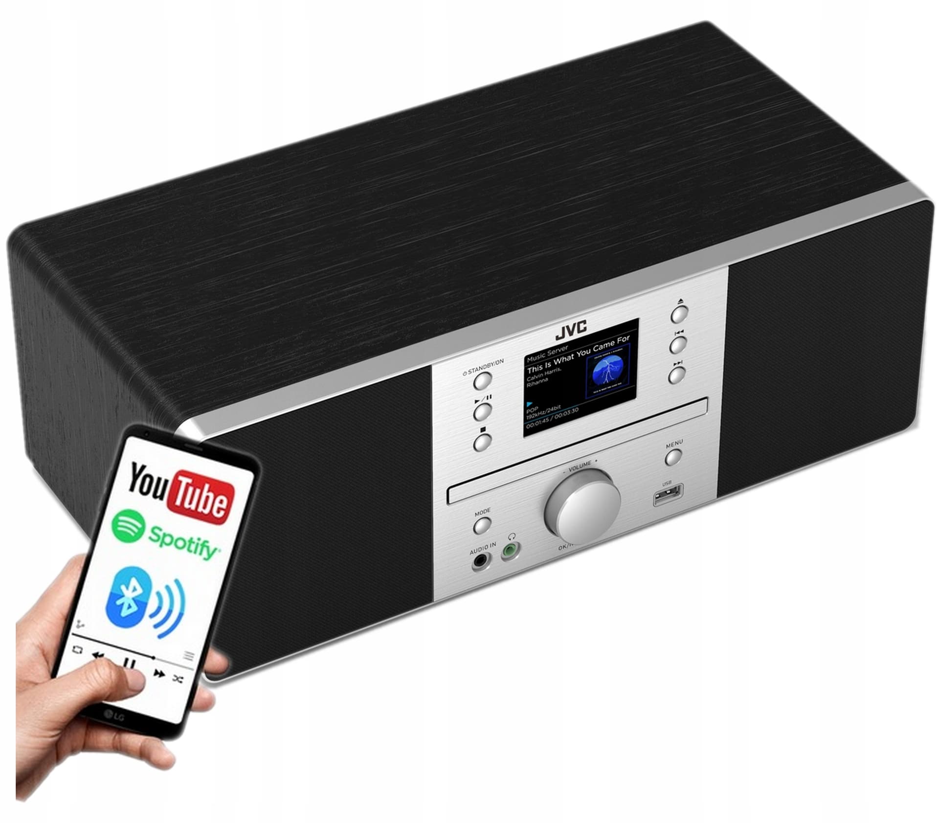 JVC Radioodtwarzacz z Tunerem DAB+ i Bluetooth czarny