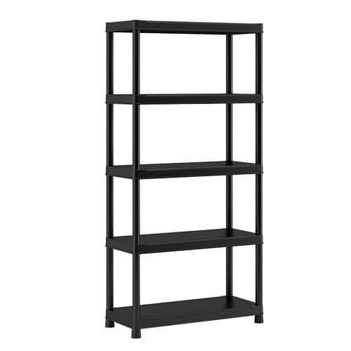 Regał plastikowy Keter Plus Shelf 90/5, 5 półek, 90x40x182 cm, czarny