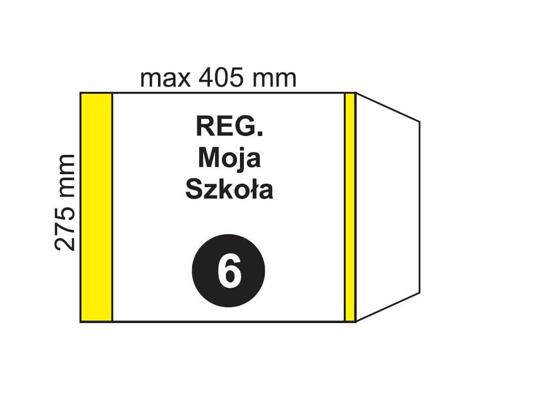 Regulowana okładka na podręcznik numer 6, 20 sztuk