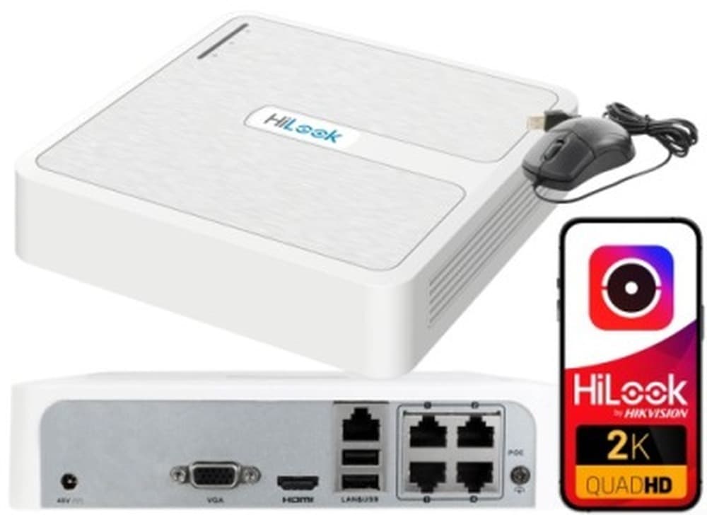 Rejestrator NVR HiLook NVR-104H-D/4P(D) 4-kanałowy