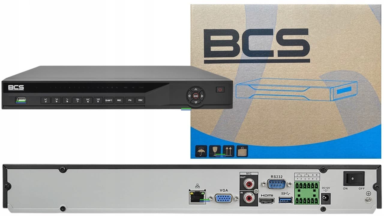 Rejestrator IP BCS Line 16 kanałowy 4K Ultra HD