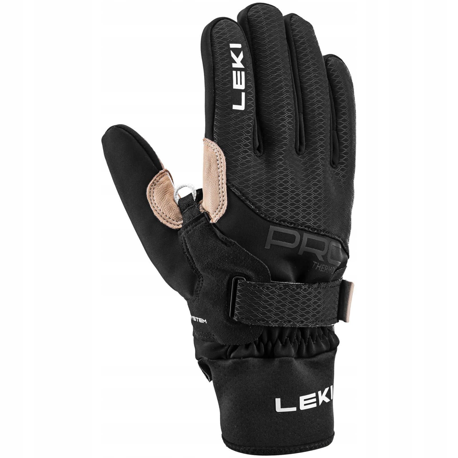 Rękawice narciarskie Leki PRC Premium ThermoPlus Shark black-sand 10.0