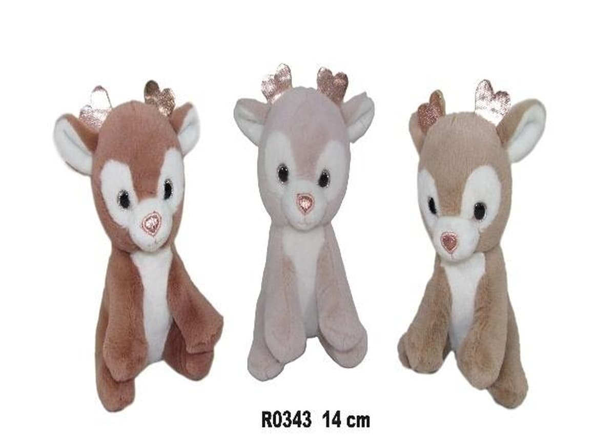 Renifer dekoracyjny 14 cm MIX wzorów