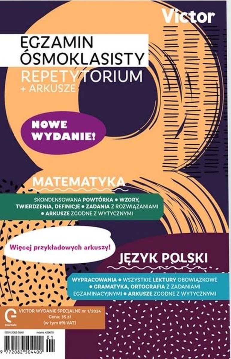 Repetytorium i arkusze egzaminacyjne dla ósmoklasistów 2024 - praca zbiorowa