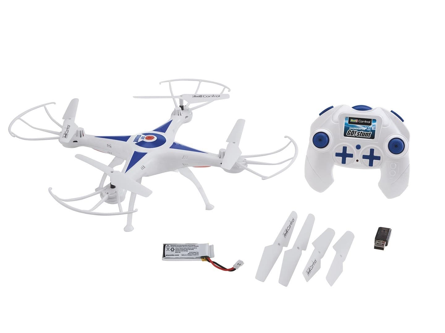 Revell GO! STUNT 4 Quadcopter bezprzewodowy 380 mAh Niebieski, Biały