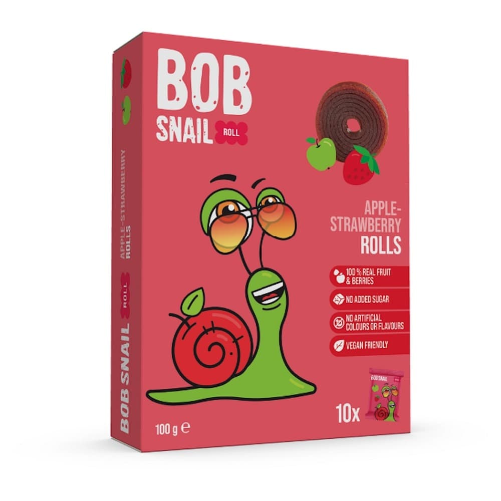 Bob Snail Roll Jabłko-Truskawka 100g