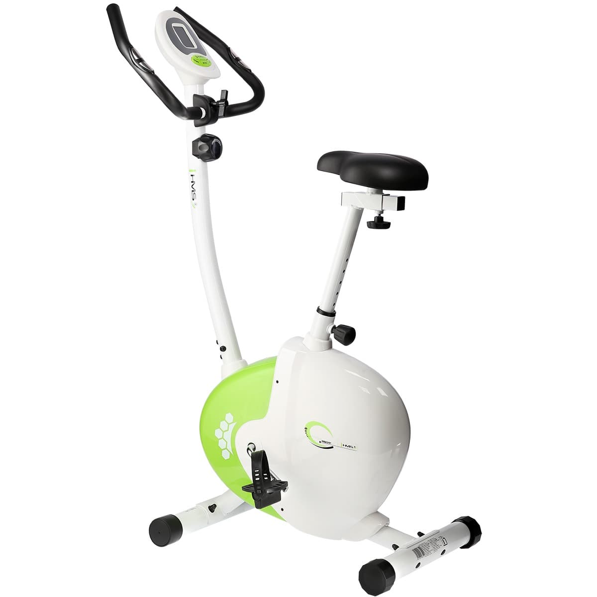 Rower magnetyczny biało-zielony do ćwiczeń w domu HMS M9239