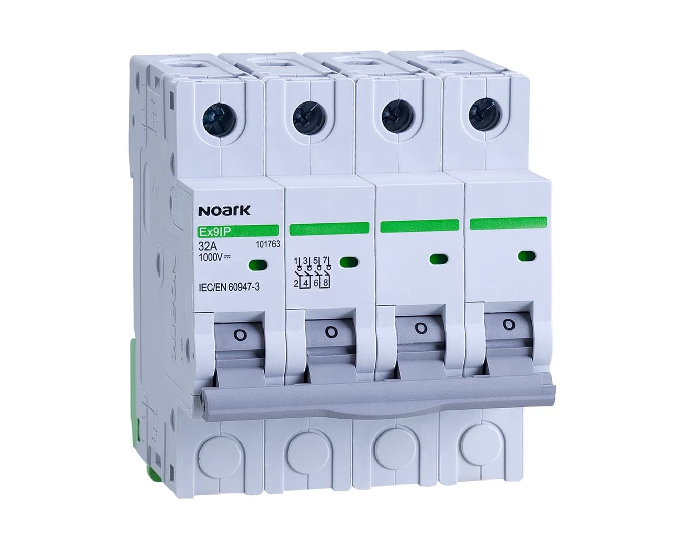 Rozłącznik izolacyjny DC NOARK 4-biegunowy 16A 1000V DC 4 moduły
