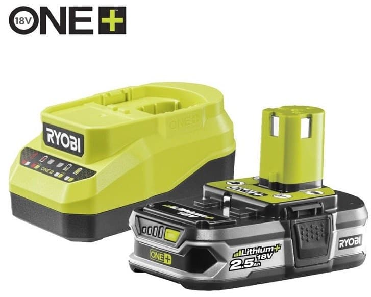 RYOBI RC18120A-125 Zestaw Zasilający: Ładowarka i Akumulator 2.5Ah